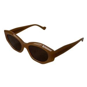 New Diff Margot Womens Salted Caramel Brown Polarized Cat Eye Sunglasses